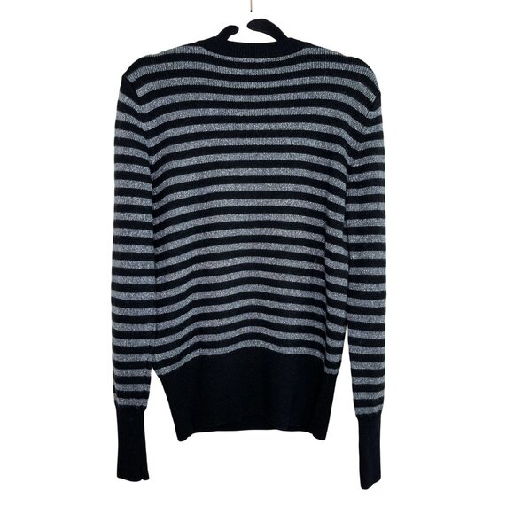 ✨ Equipment Wool Metallic Stripe Sweater | Medium | Holiday Sparkle ✨ - Picture 4 of 11